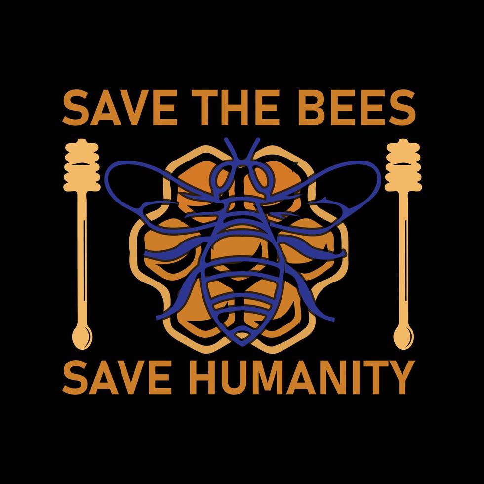 Bee T-shirt design vector