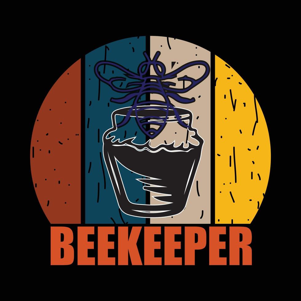 Bee T-shirt design vector