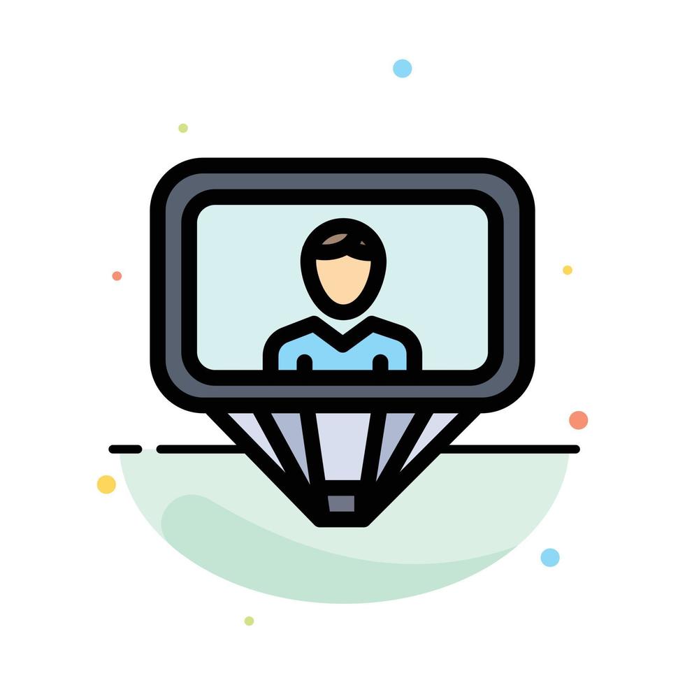 User Profile Id Login Abstract Flat Color Icon Template vector