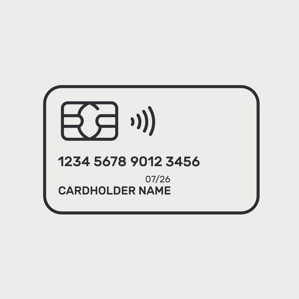 Credit Card payment. Line Icon Editable Stroke. Vector illustration