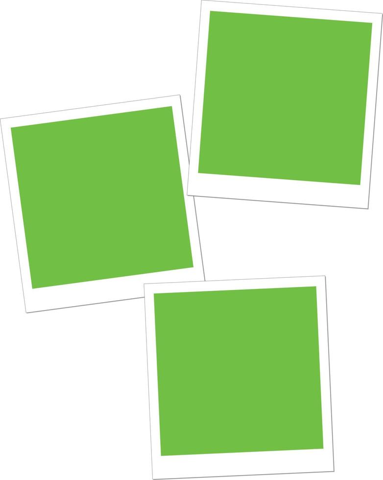 Photo frame with green screen vector