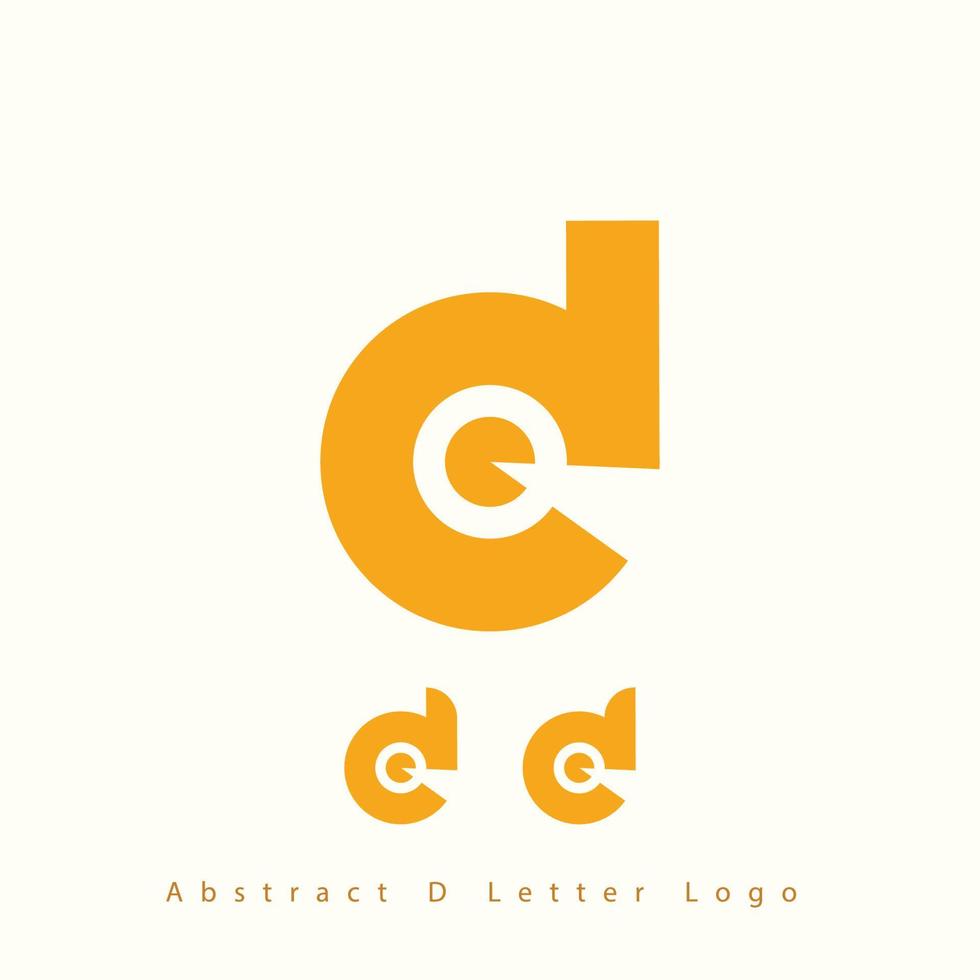 Letter D minimalist logo vector