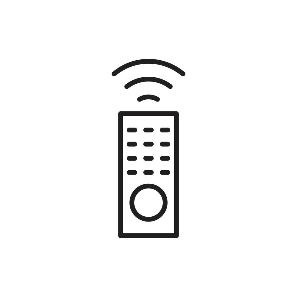 eps10 icono de arte de línea de tv de control remoto de vector negro aislado sobre fondo blanco. símbolo de esquema remoto de televisión en un estilo moderno y plano simple para el diseño de su sitio web, logotipo y aplicación móvil