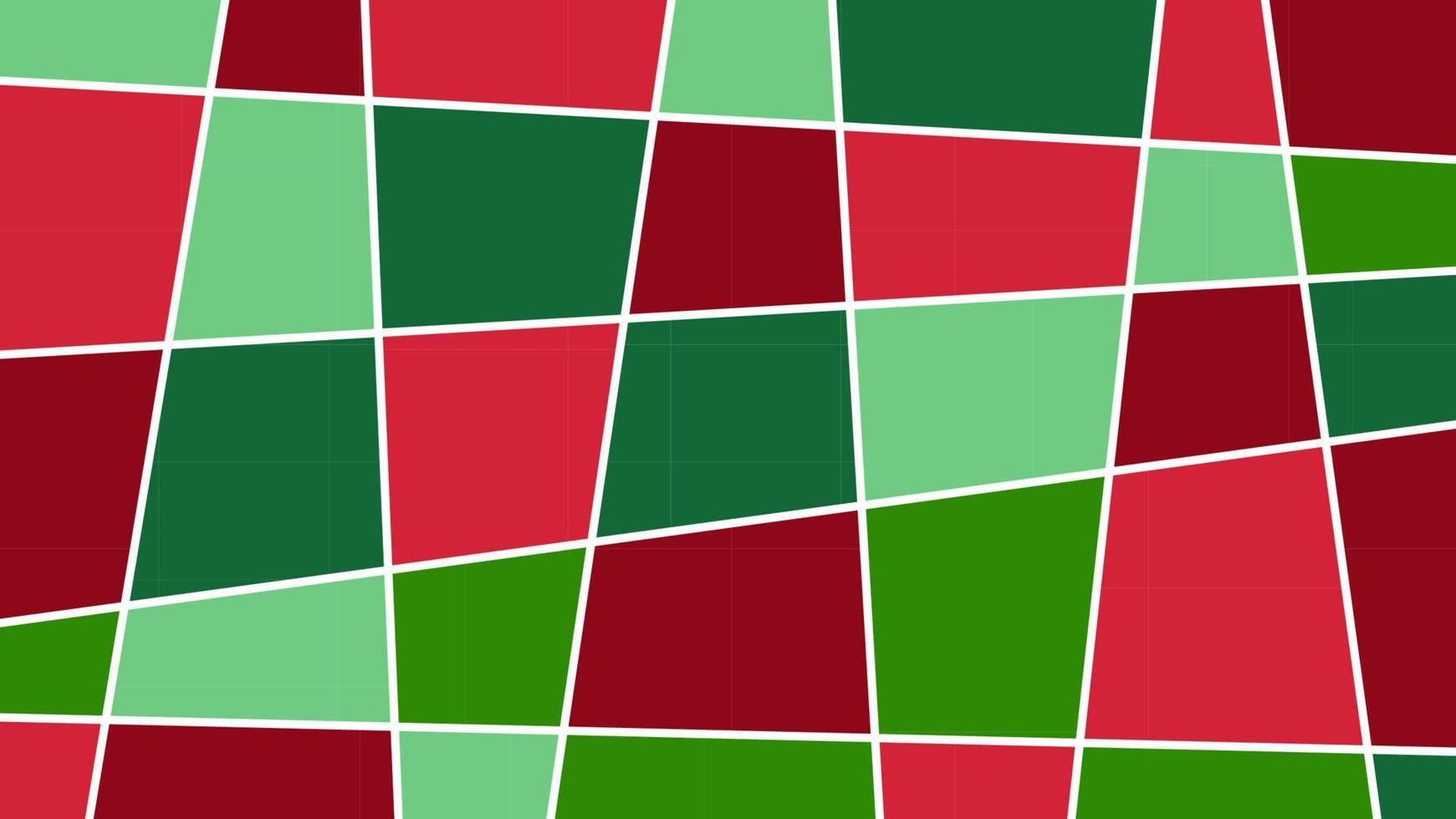 abstract red and green pattern background with geometric shape vector