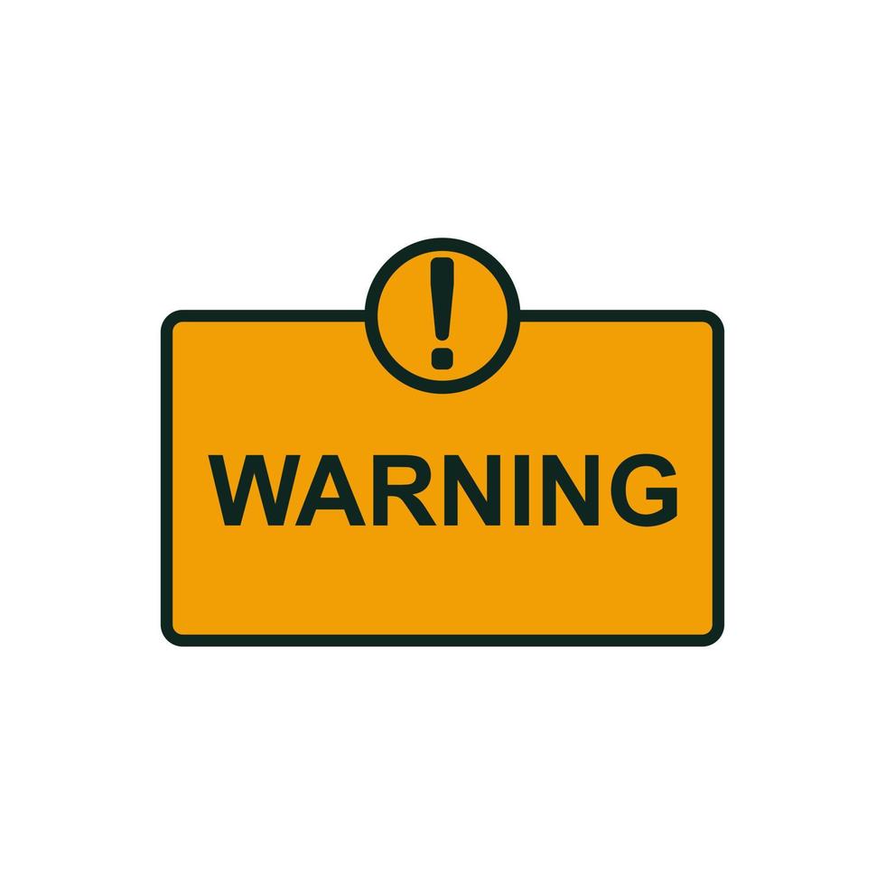 Warning sign and sticker. Vector illustration. EPS 10.