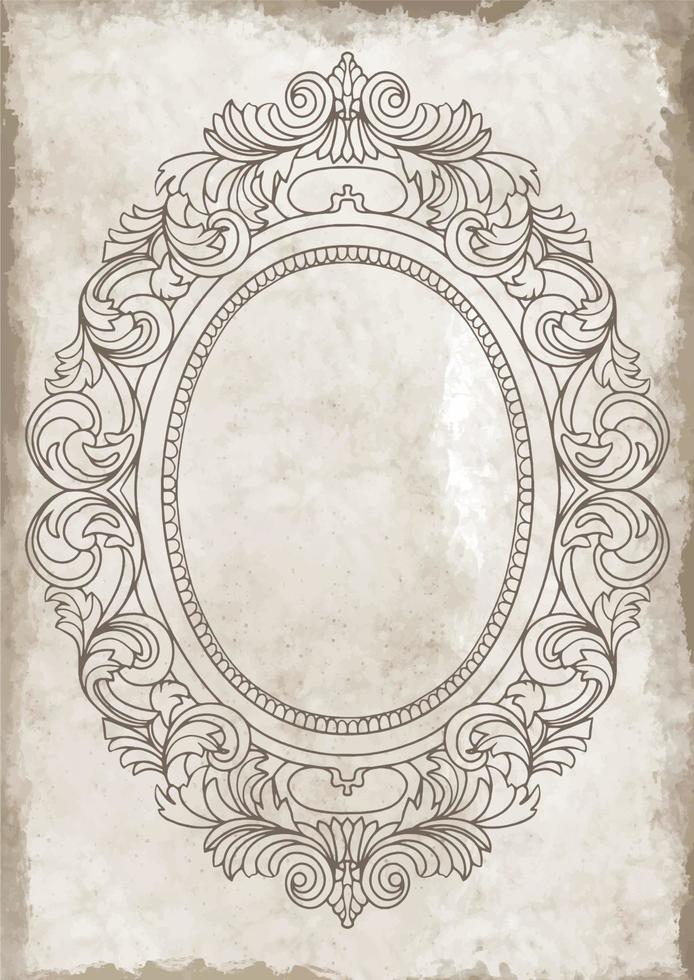 Framed Journal Paper - Digital Instant Download. Old vintage paper with glowing center and grunge vignette vector