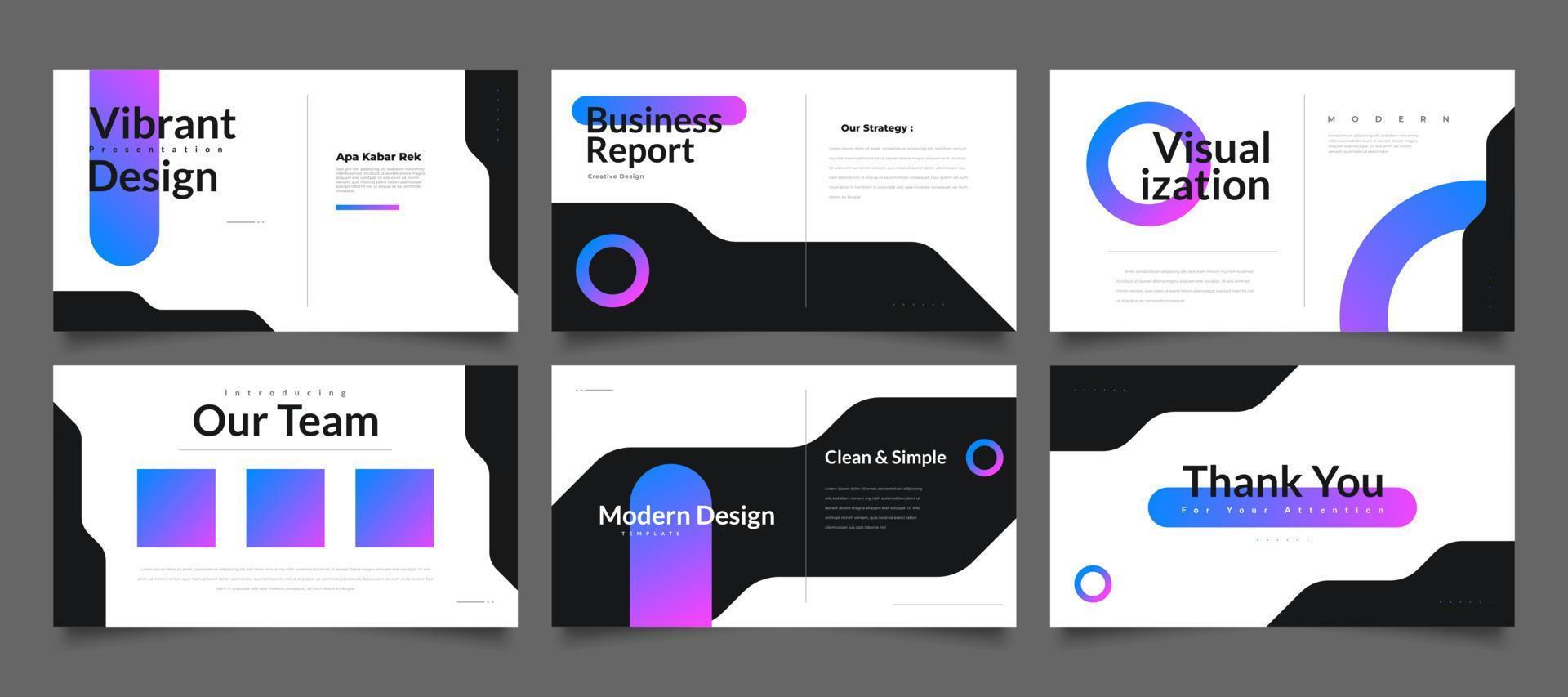 Modern and Creative Presentation Templates Set. Horizontal Poster with Modern Gradient Style for, Branding, Flyer, Leaflet, Marketing, Advertising, Annual Report, Banner, Landing Page, Website Slider vector
