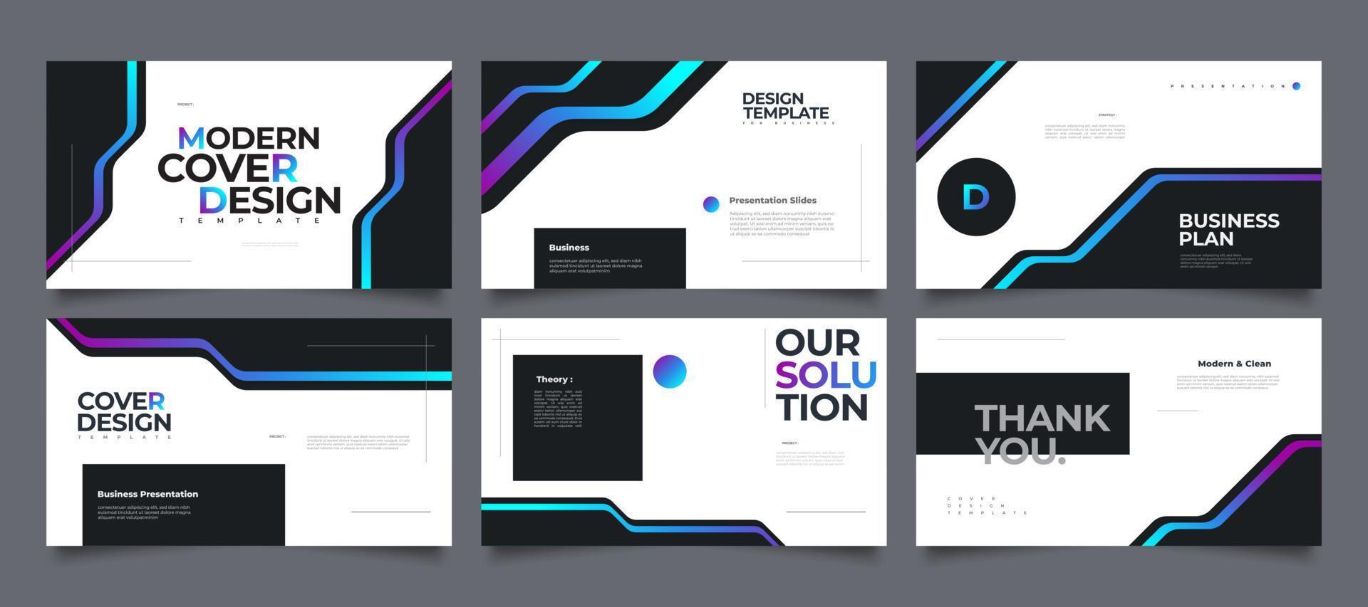 Modern and Creative Presentation Templates Set Horizontal Poster with
