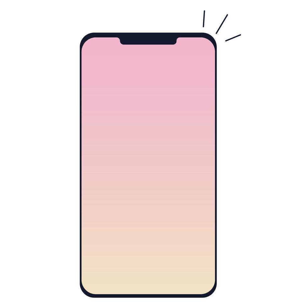 Phone screen. Transparent PNG. Social Media. vector