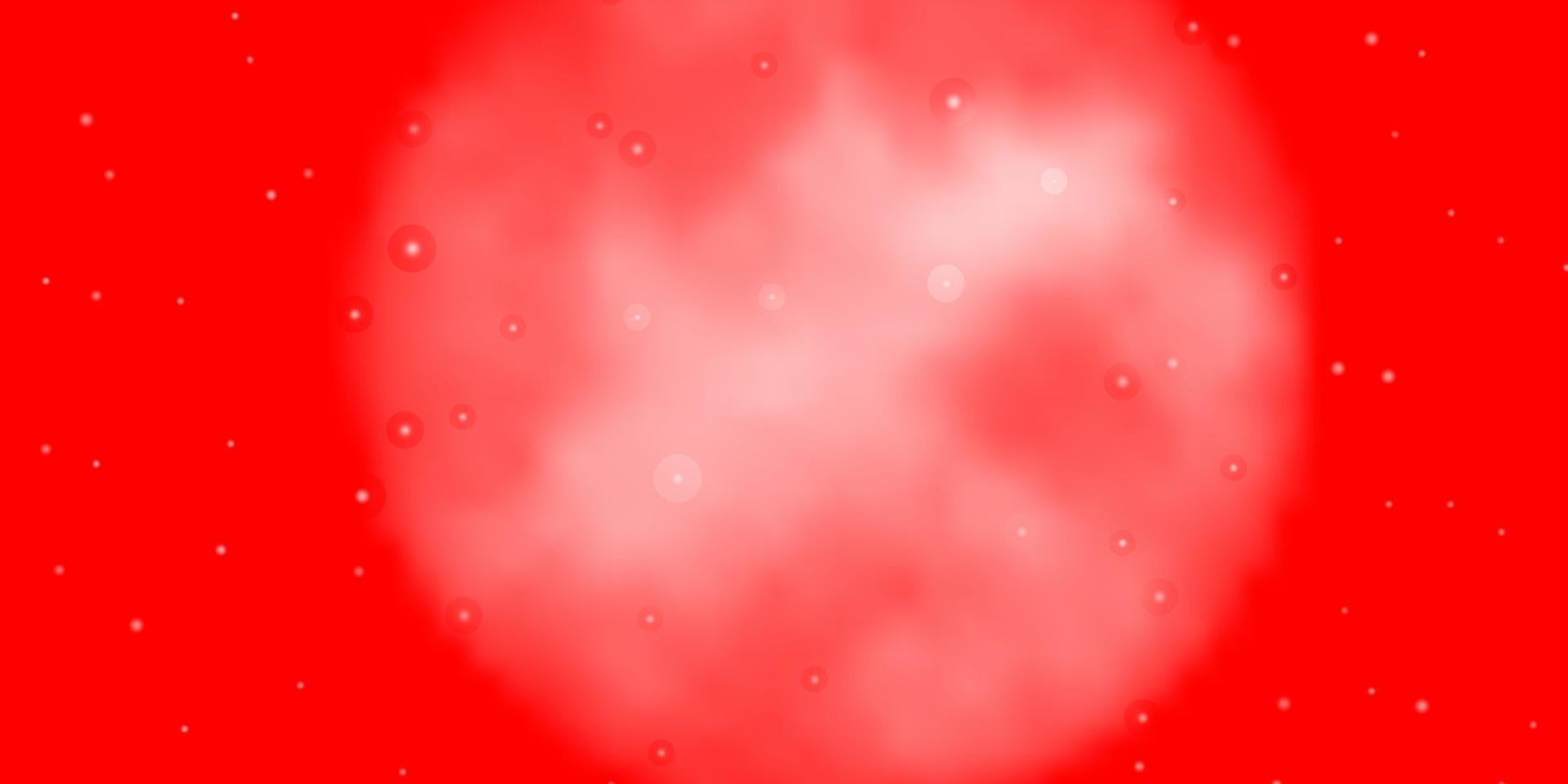 Light Red vector template with neon stars.