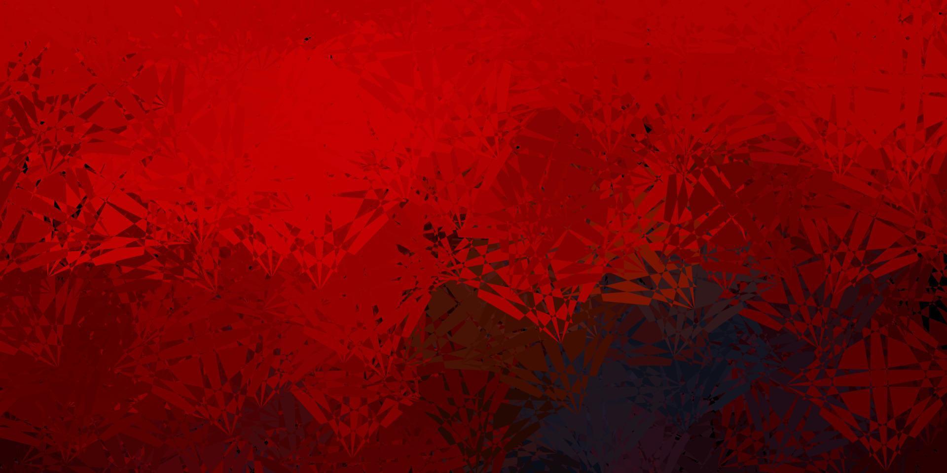 Dark Blue, Red vector background with polygonal forms.