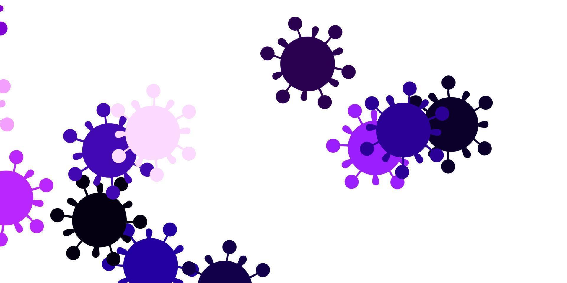 Light purple, pink vector template with flu signs.