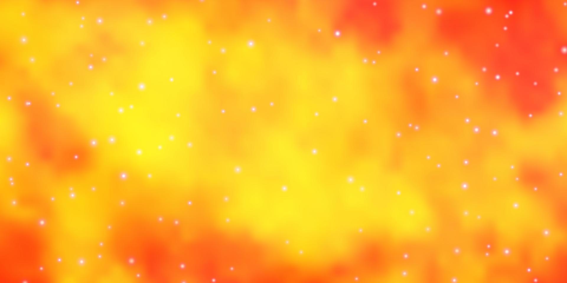 Light Orange vector pattern with abstract stars.