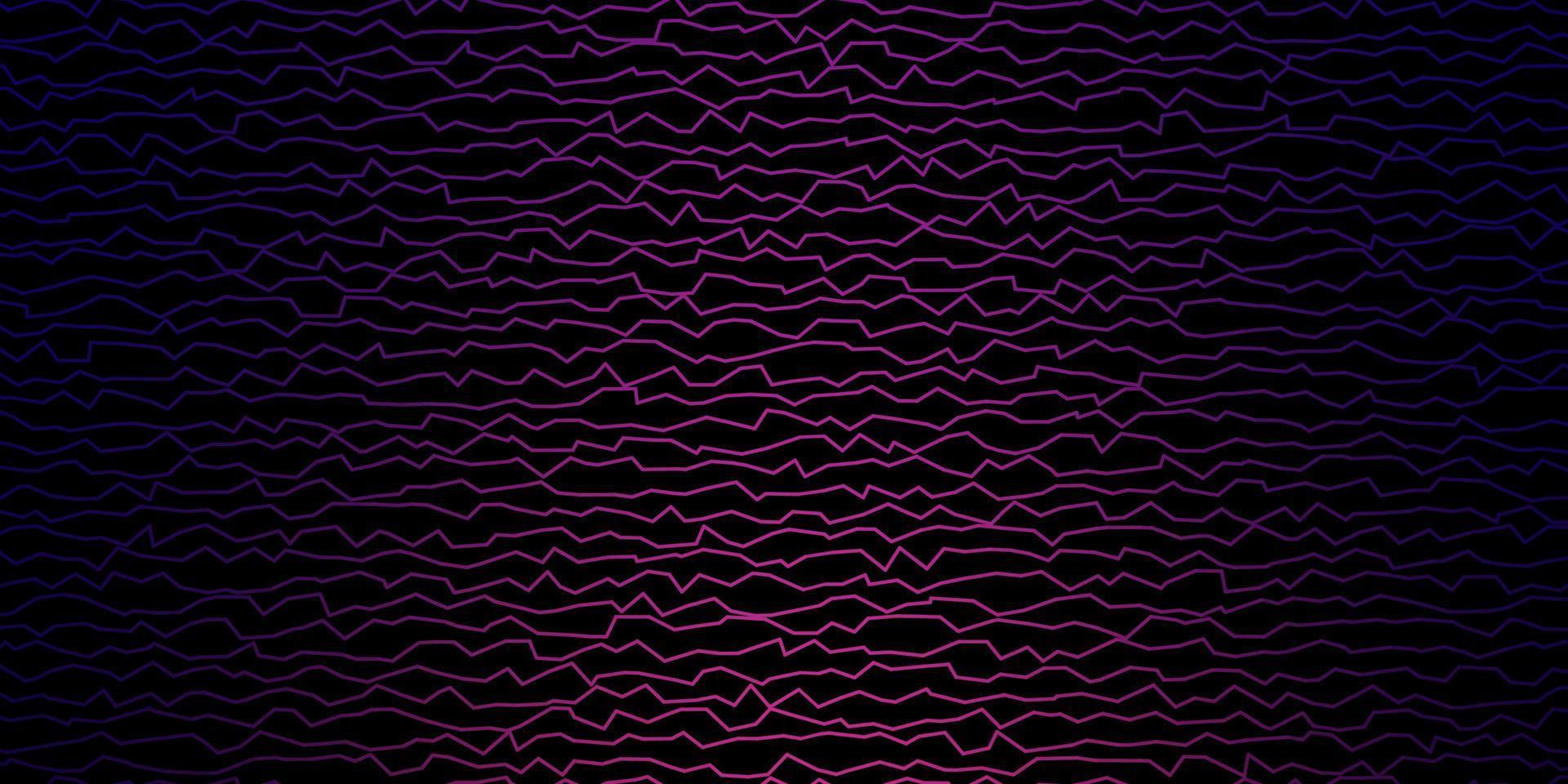 Dark Purple vector background with curves.