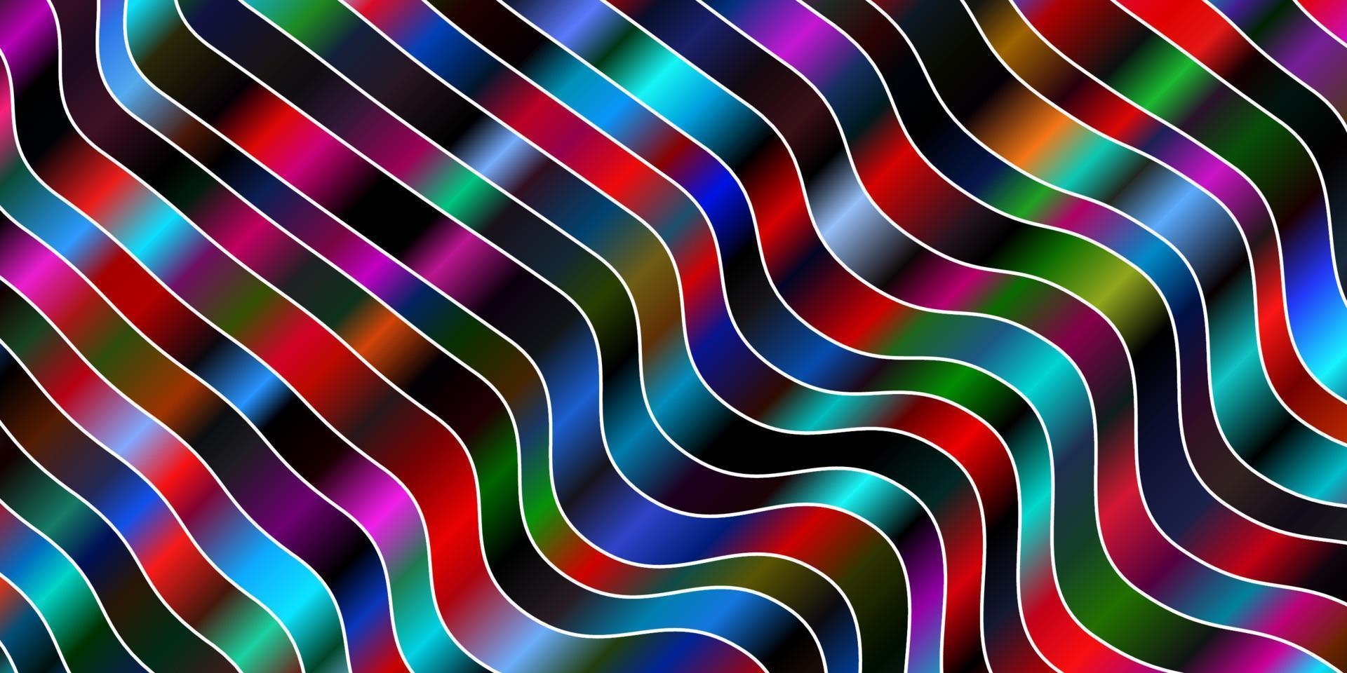 Dark Multicolor vector pattern with lines.