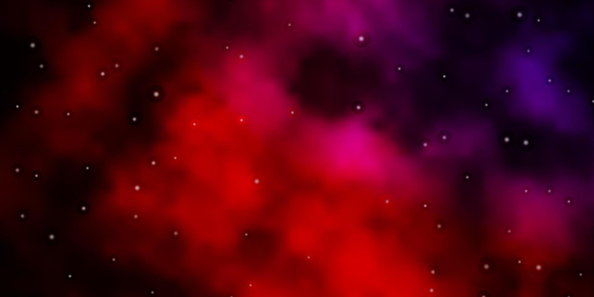 Dark Pink, Red vector template with neon stars.