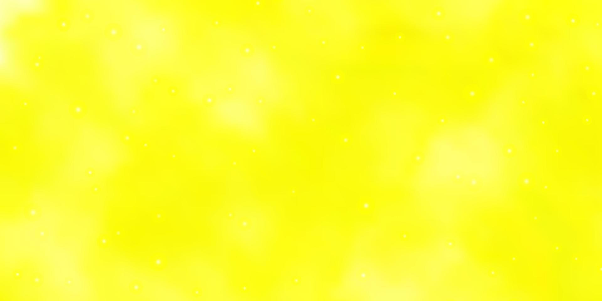 diseño de vector amarillo claro con estrellas brillantes.
