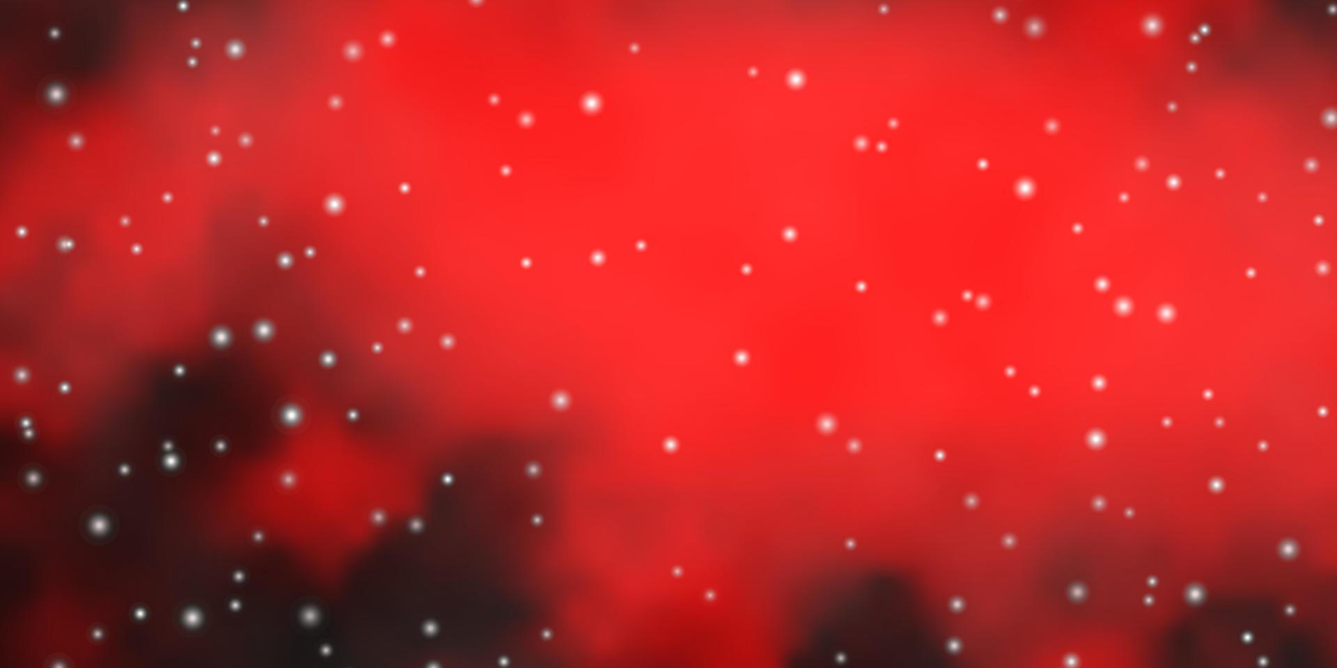 Dark Red vector pattern with abstract stars.