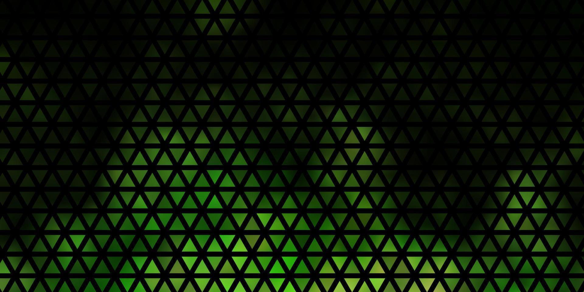 Fondo de vector verde claro, amarillo con triángulos.