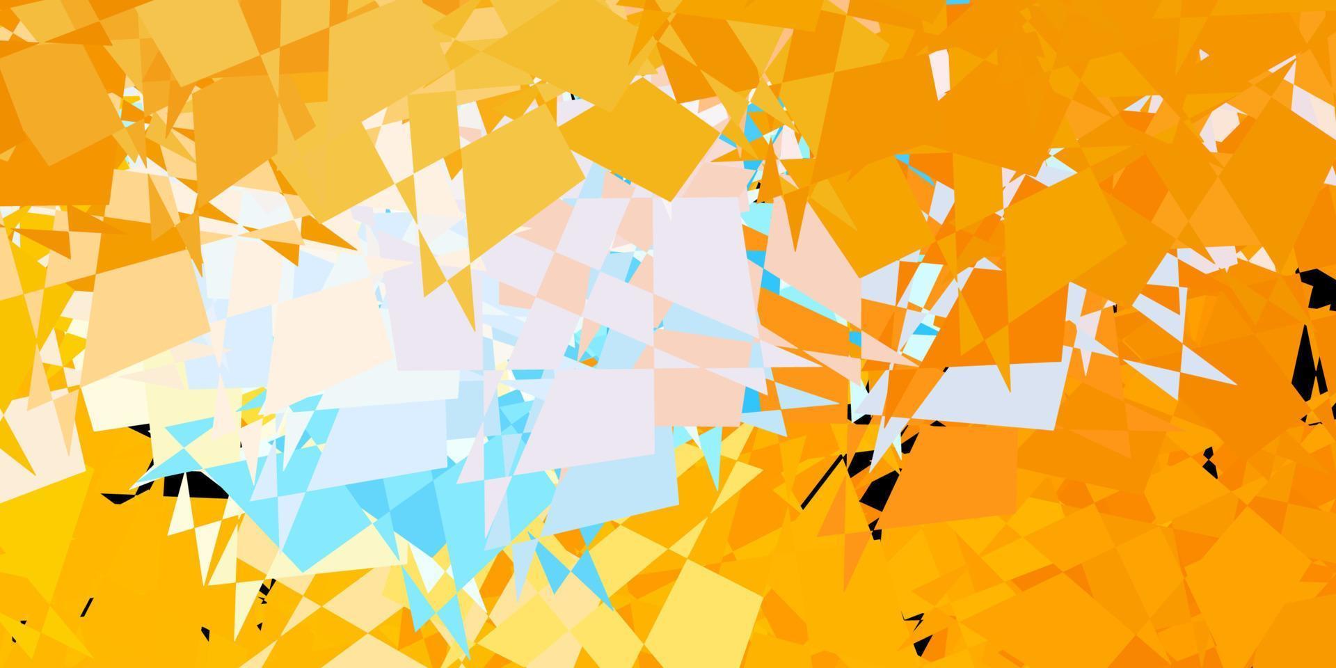 Light blue, yellow vector texture with memphis shapes.