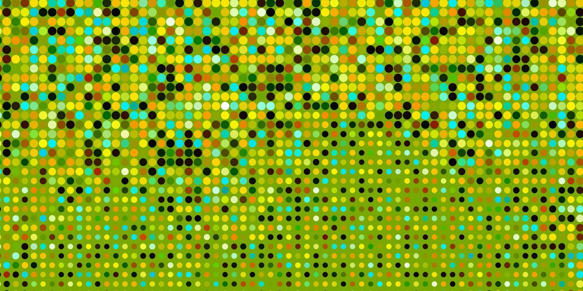 Fondo de vector verde claro, amarillo con puntos.