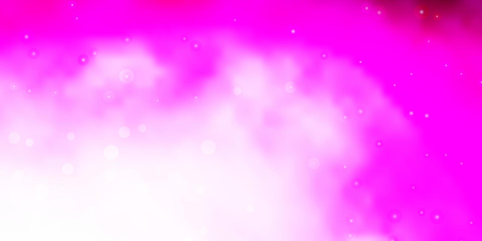 textura de vector de color rosa claro con hermosas estrellas.