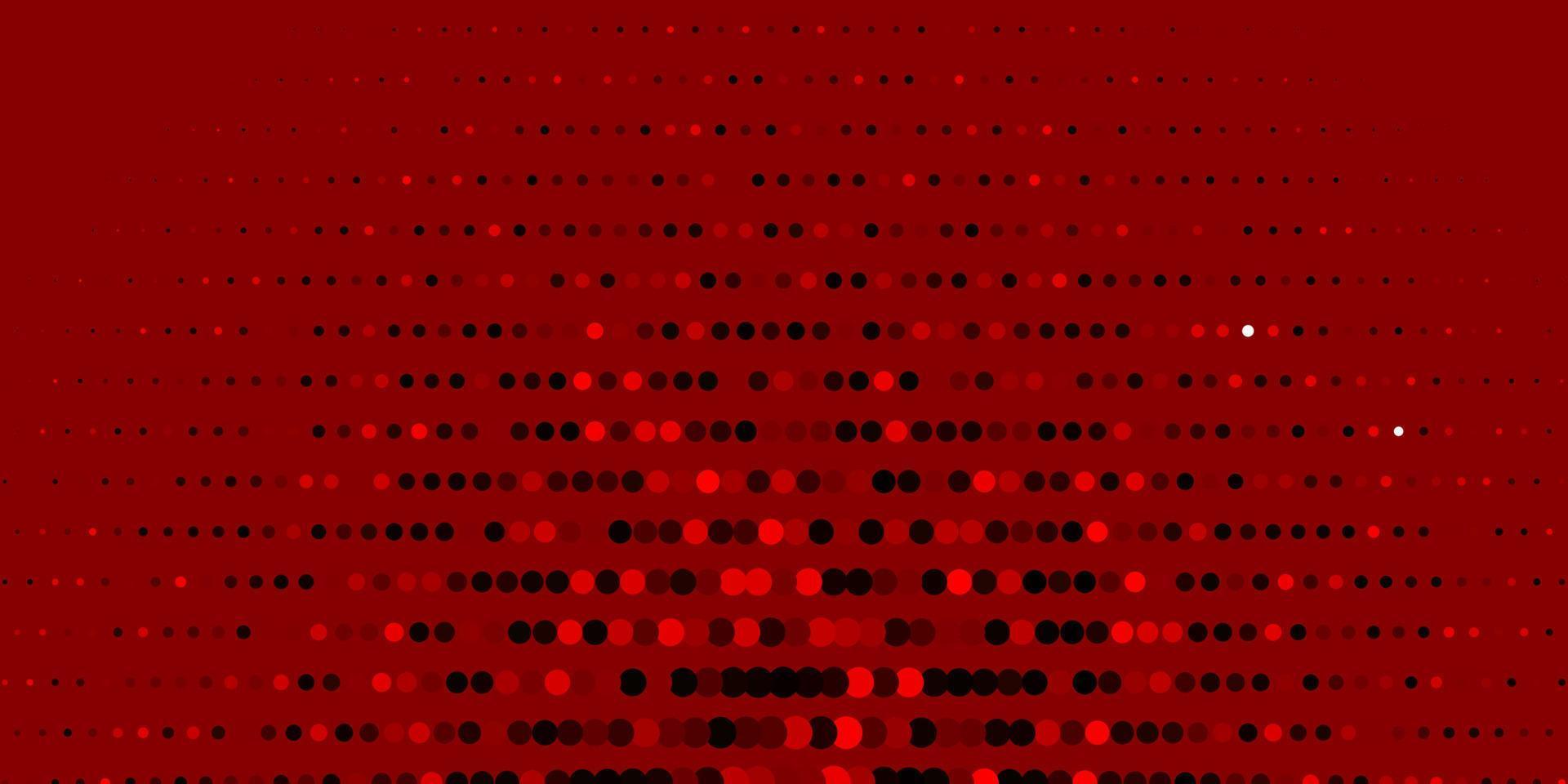 Dark Red vector background with circles.