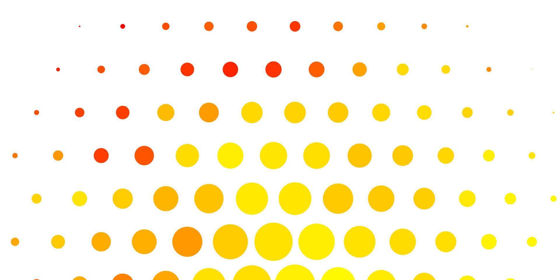 Light Yellow vector background with bubbles.