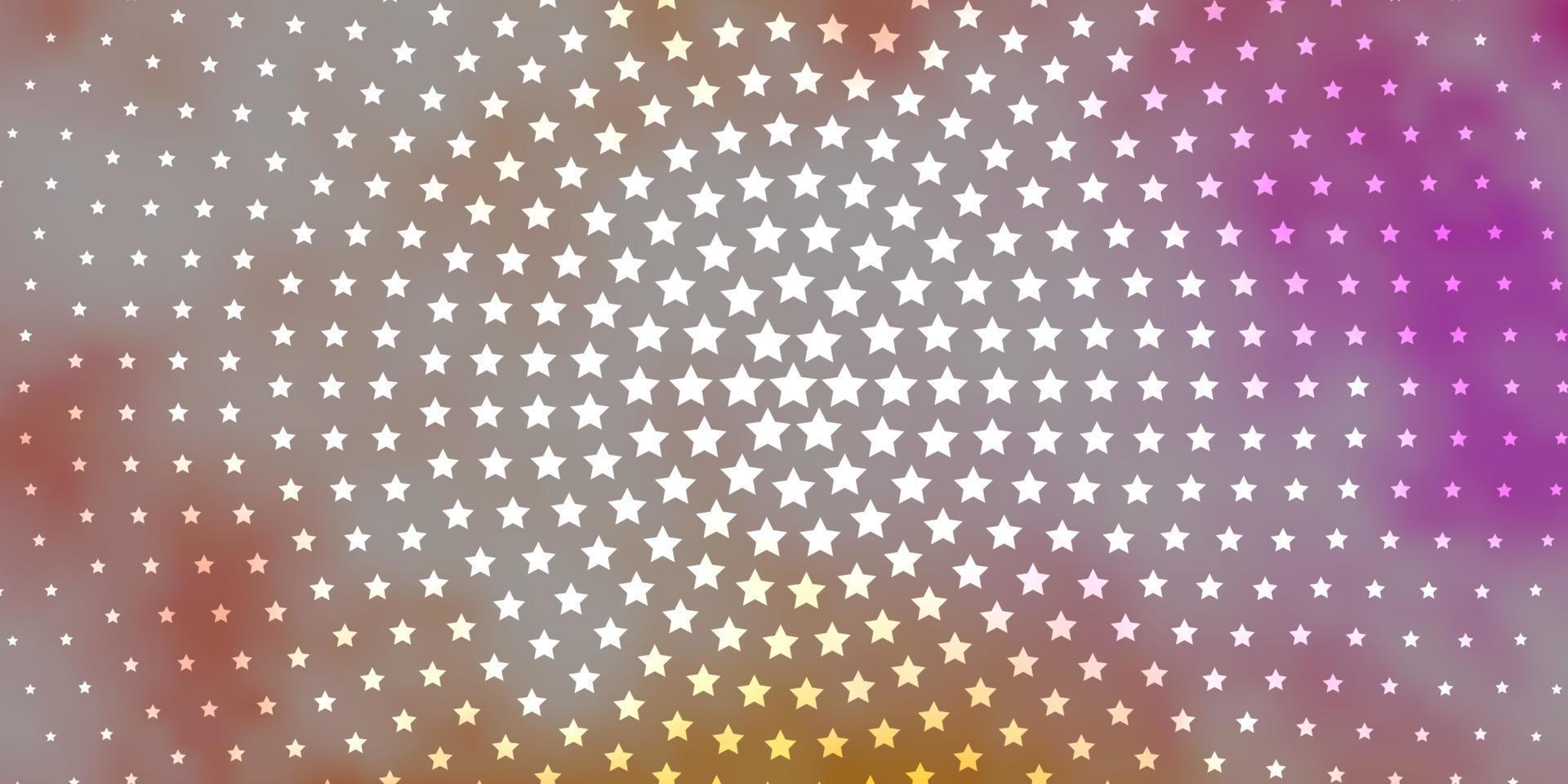 Light Pink, Yellow vector pattern with abstract stars.