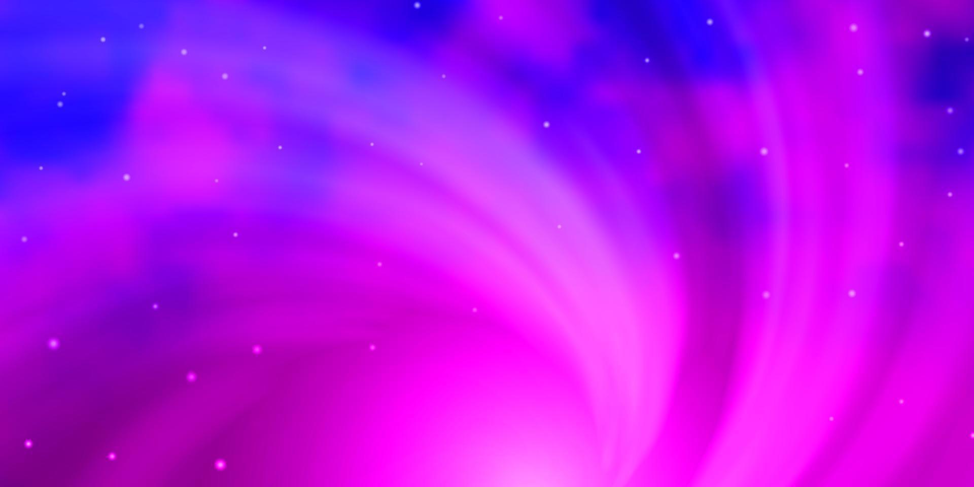 Light Purple, Pink vector pattern with abstract stars.