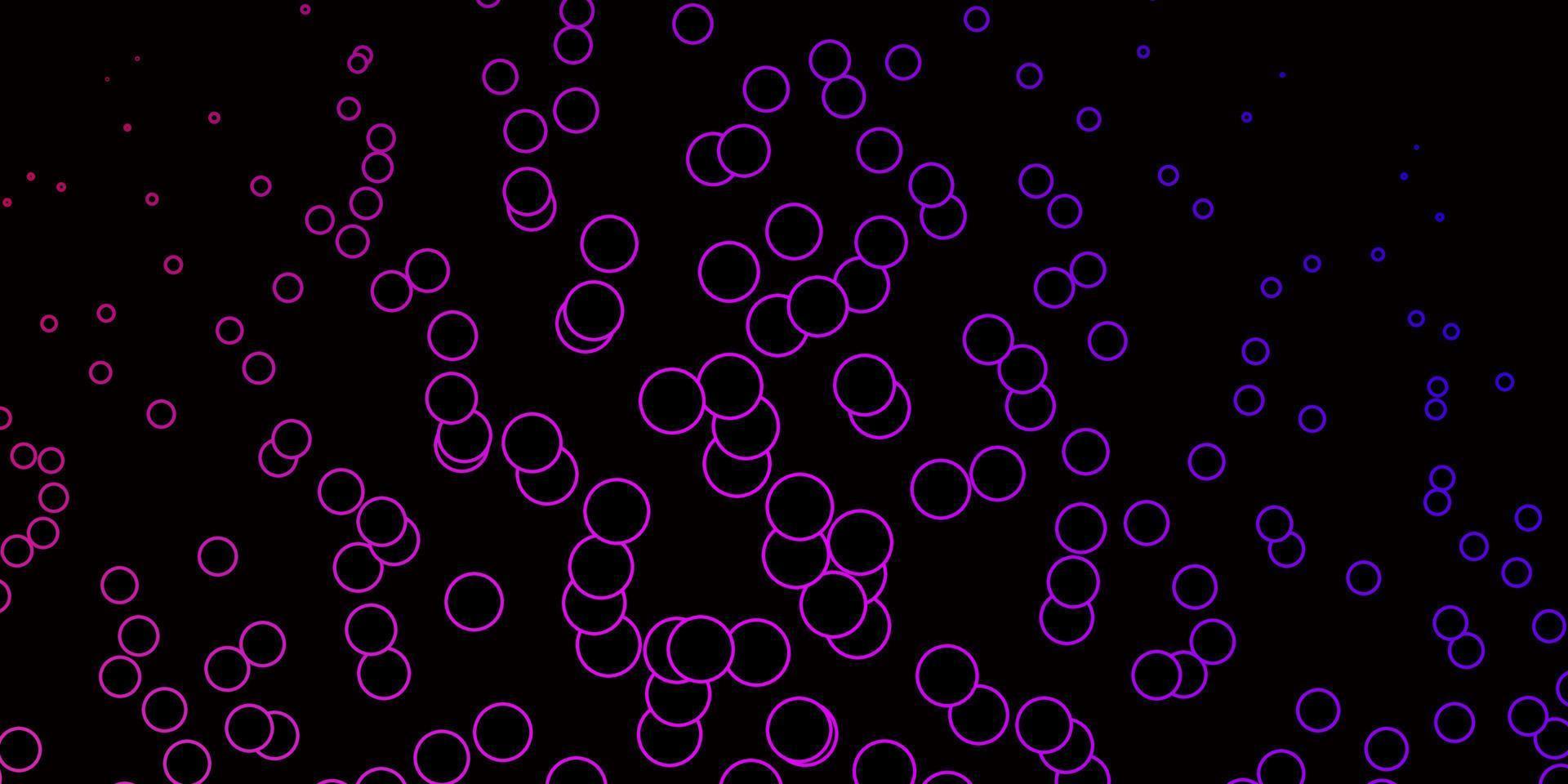 Fondo de vector púrpura, rosa oscuro con círculos.