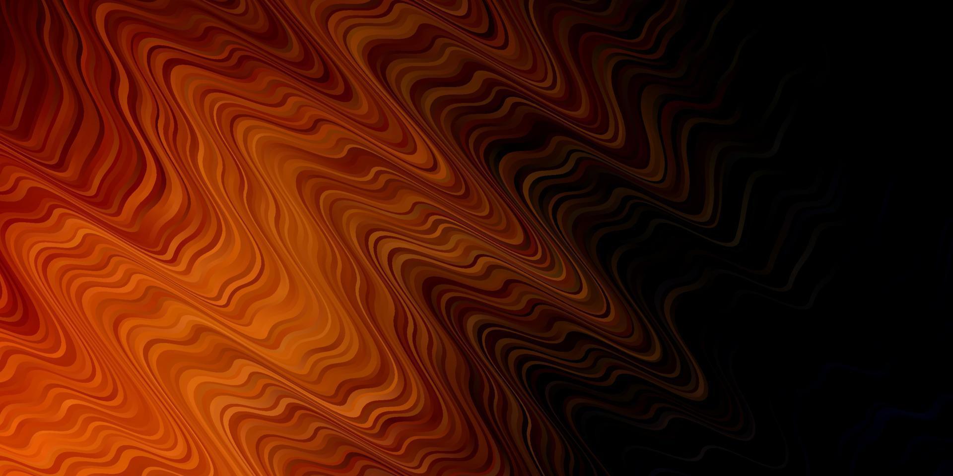 Dark Orange vector background with lines.