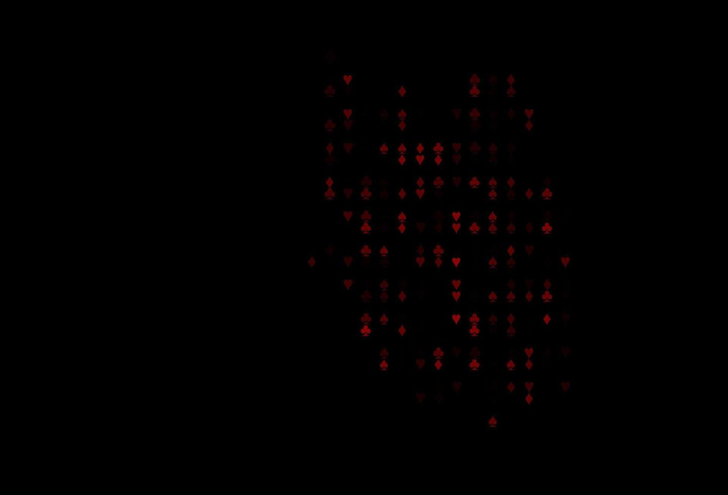 Dark Red vector background with cards signs.