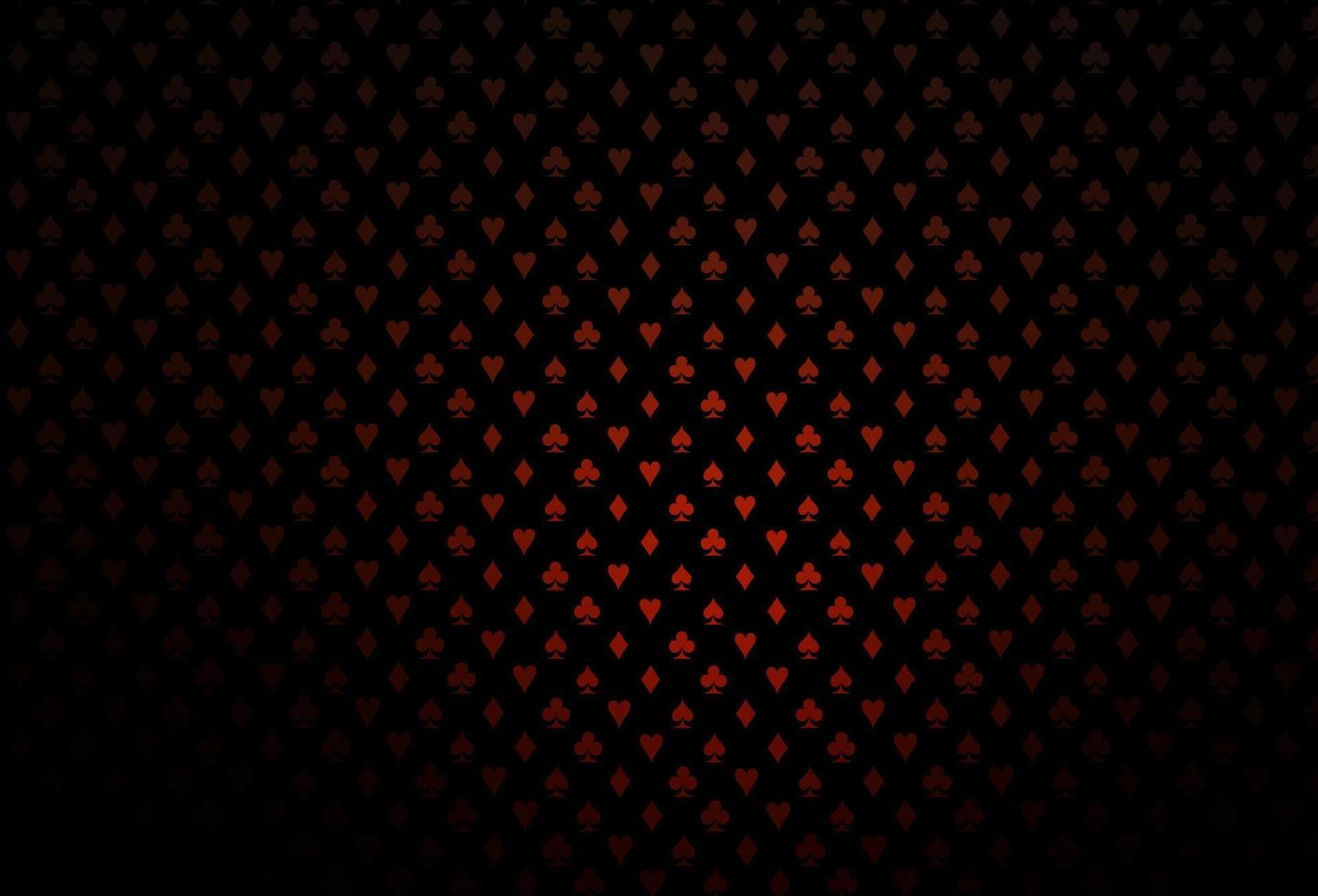 Dark red vector pattern with symbol of cards.