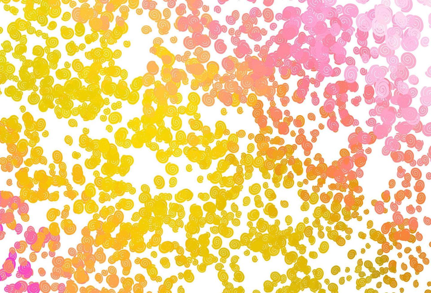 Light Pink, Yellow vector pattern with bent ribbons.