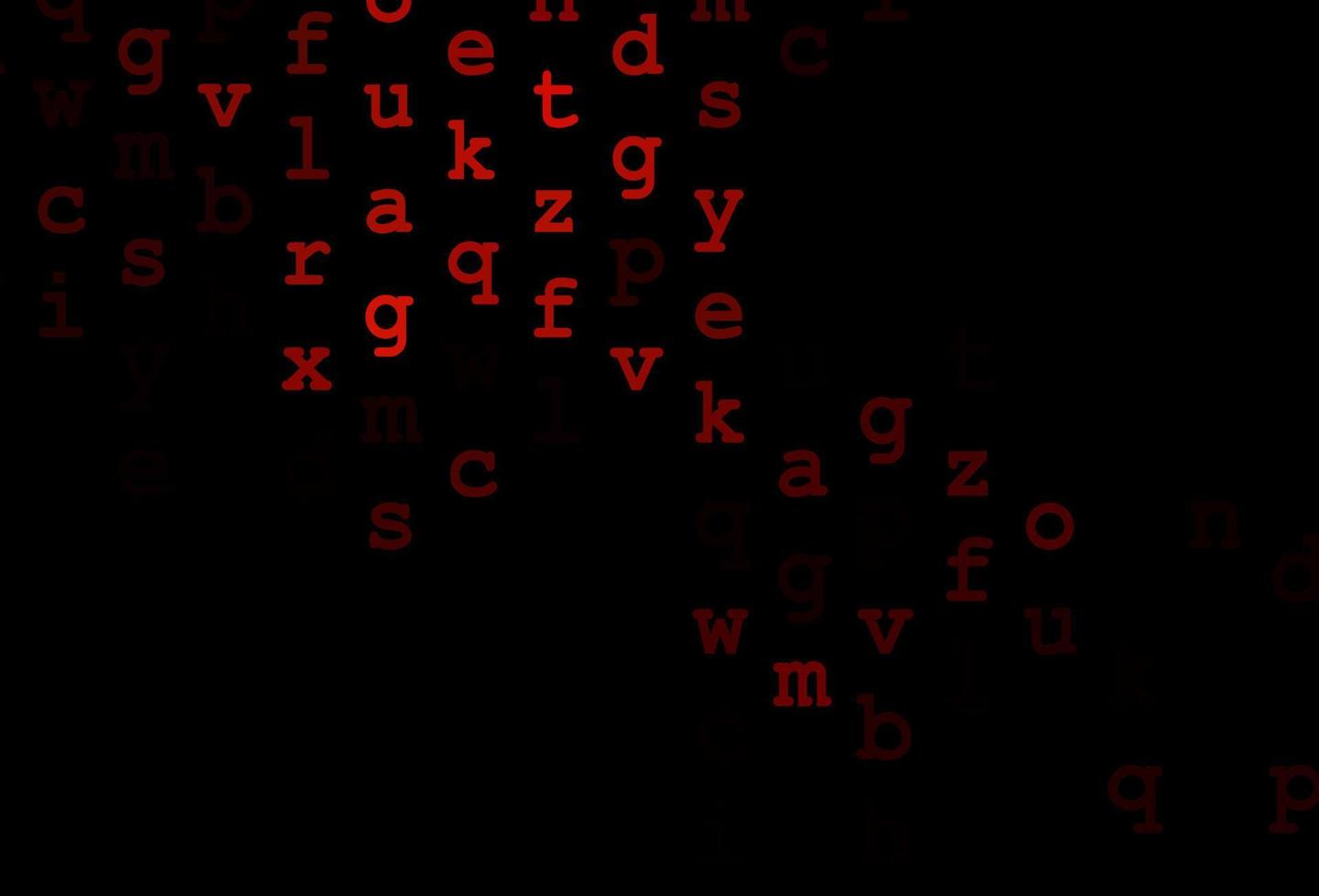 Dark red vector pattern with ABC symbols.