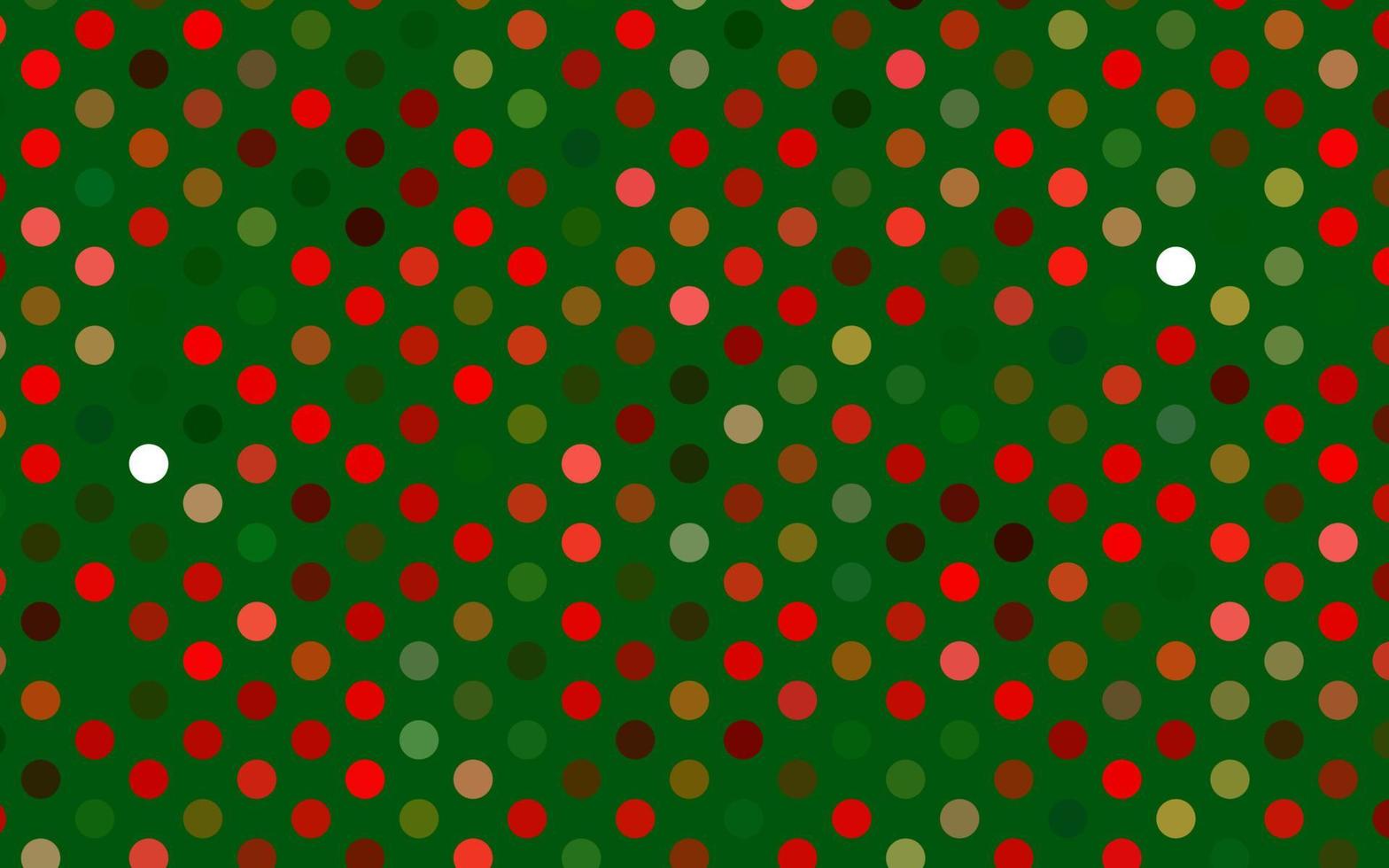 Light Green, Red vector background with bubbles.