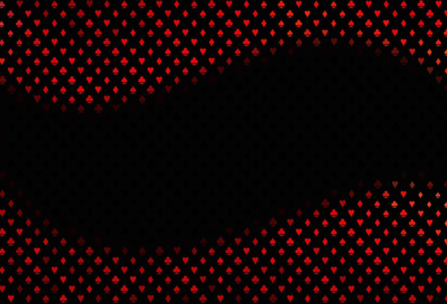 Dark red vector background with cards signs.