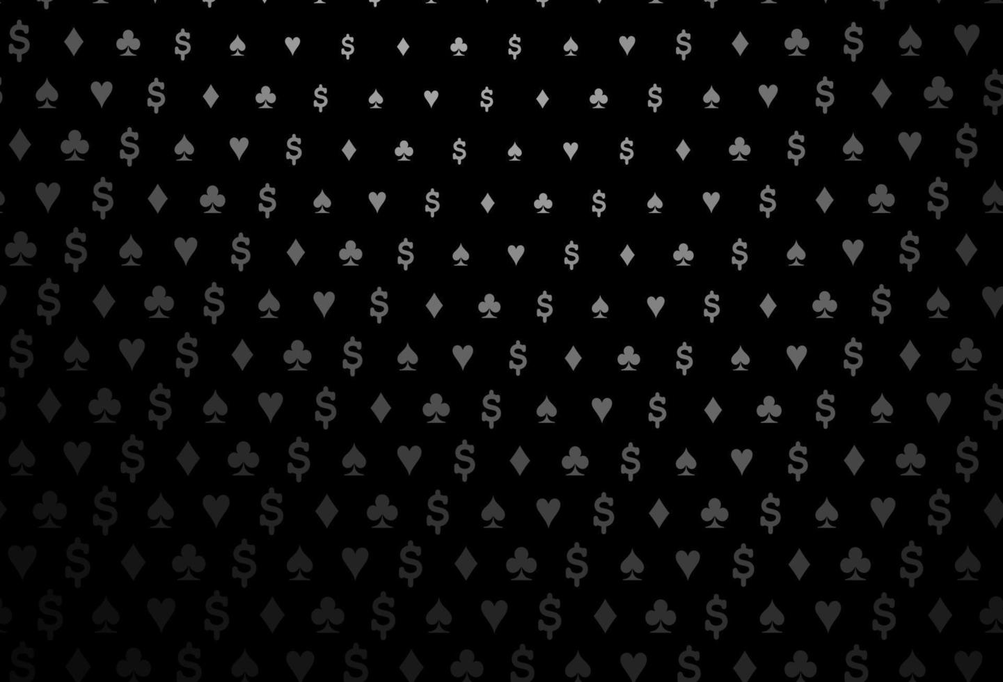 Dark silver, gray vector pattern with symbol of cards.