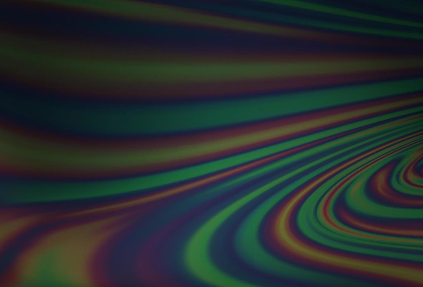 Dark Green vector background with bent ribbons.