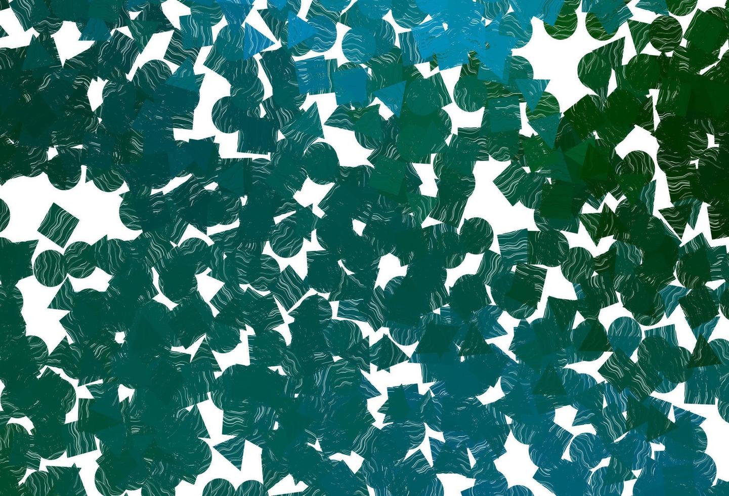Dark  blue, green vector layout with circles, lines, rectangles.