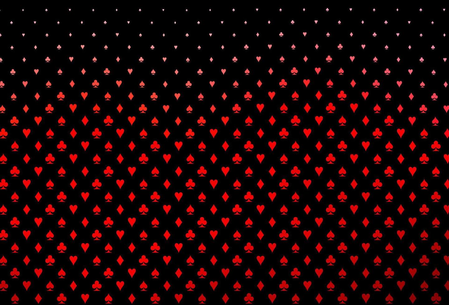 Dark red vector background with cards signs.