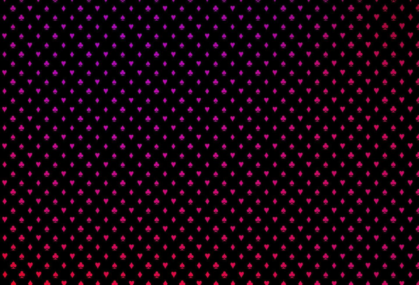 Dark purple, pink vector pattern with symbol of cards.