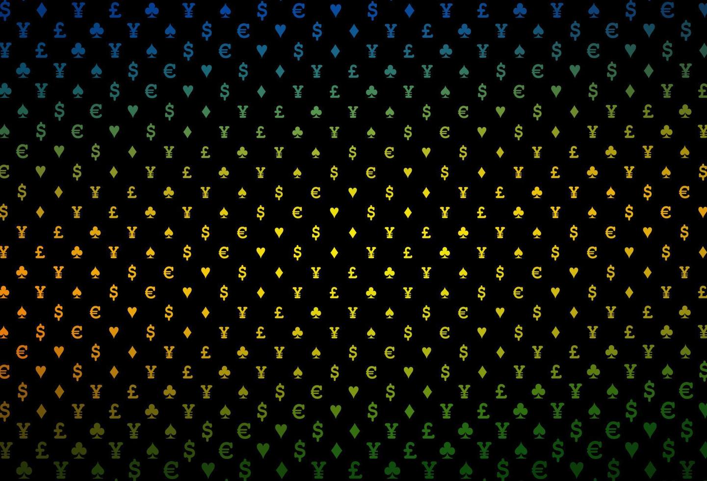 Dark red vector cover with symbols of gamble.