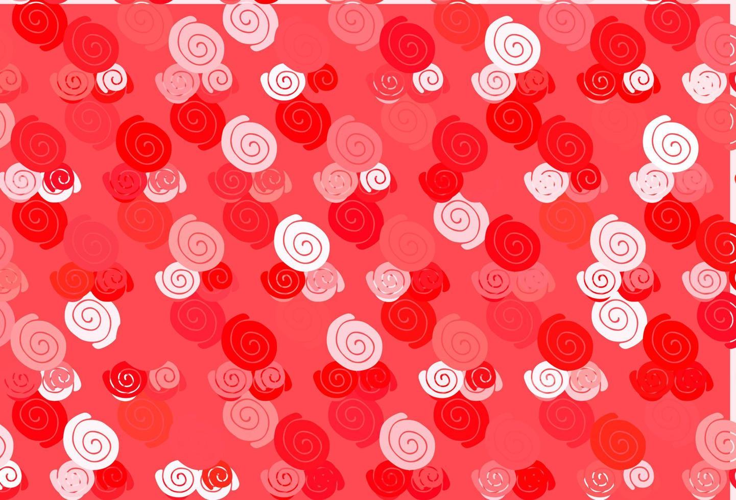 Light Red vector pattern with bubble shapes.