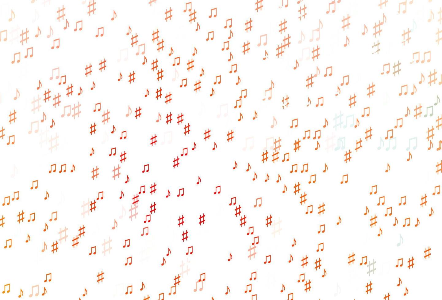 Light Red vector template with musical symbols.