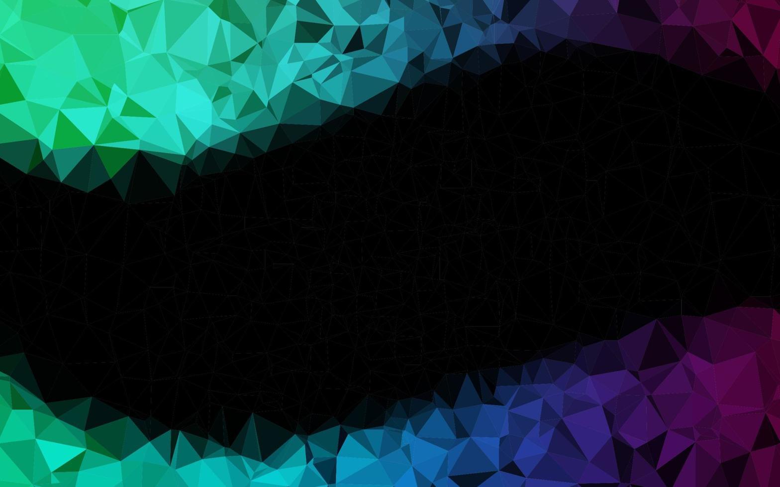 Dark Multicolor, Rainbow vector low poly layout.