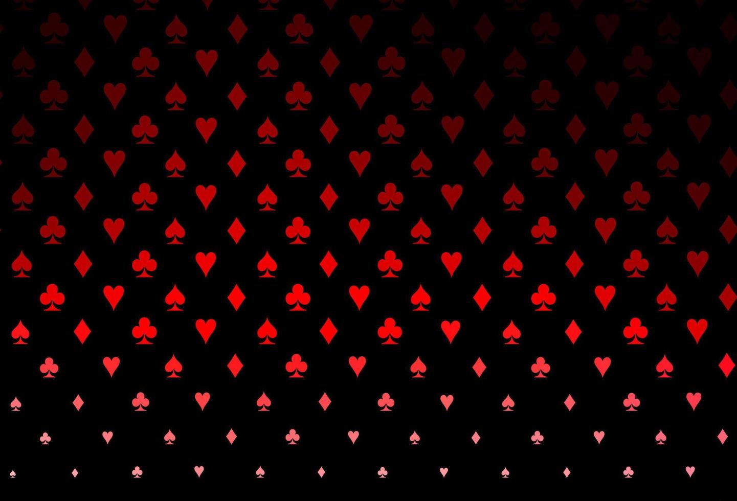 Dark red vector texture with playing cards.