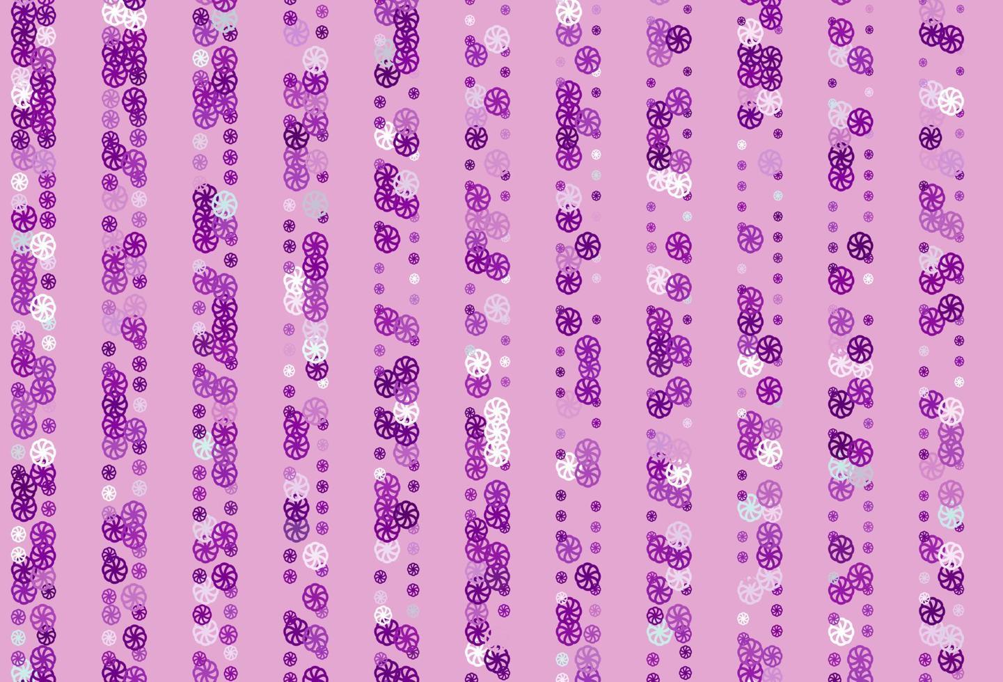 Light Purple vector cover with beautiful snowflakes.