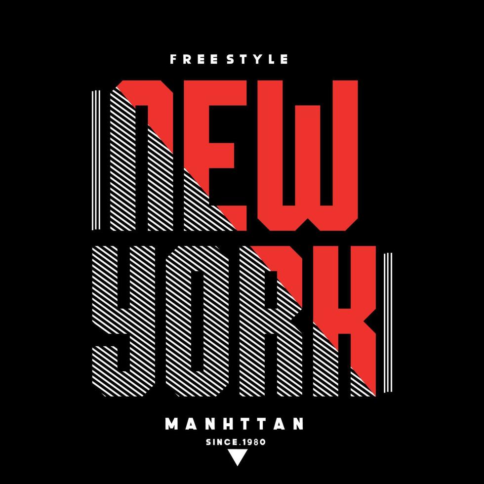 New york typography design t-shirt print vector illustration